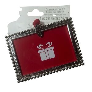 Studio Decor Beaded Silver Frame 2” x 3”